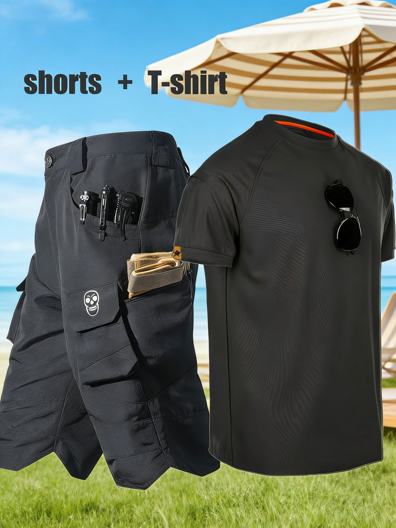 Men's Summer Lightweight Quick-Dry Outdoor Leisure Sports Set.