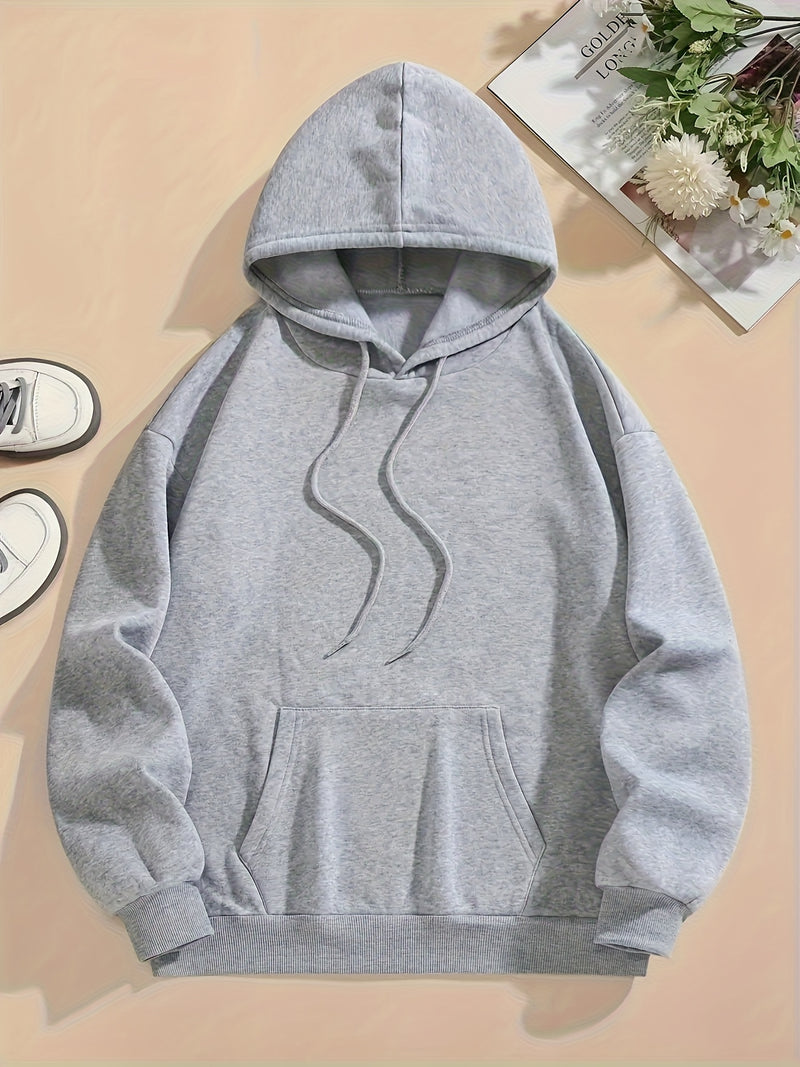Women's Casual Hoodie, Winter Hooded Pullover with Drawstring Pockets.