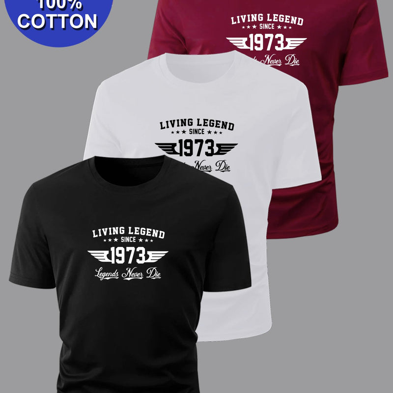 3pcs set cotton, Men's short sleeved T-shirt.