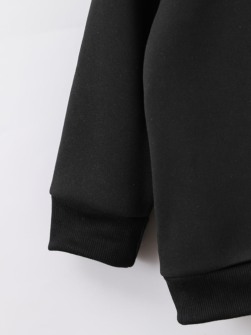 Boys' Autumn/Winter Casual English Letter Graphic Fist Bump.