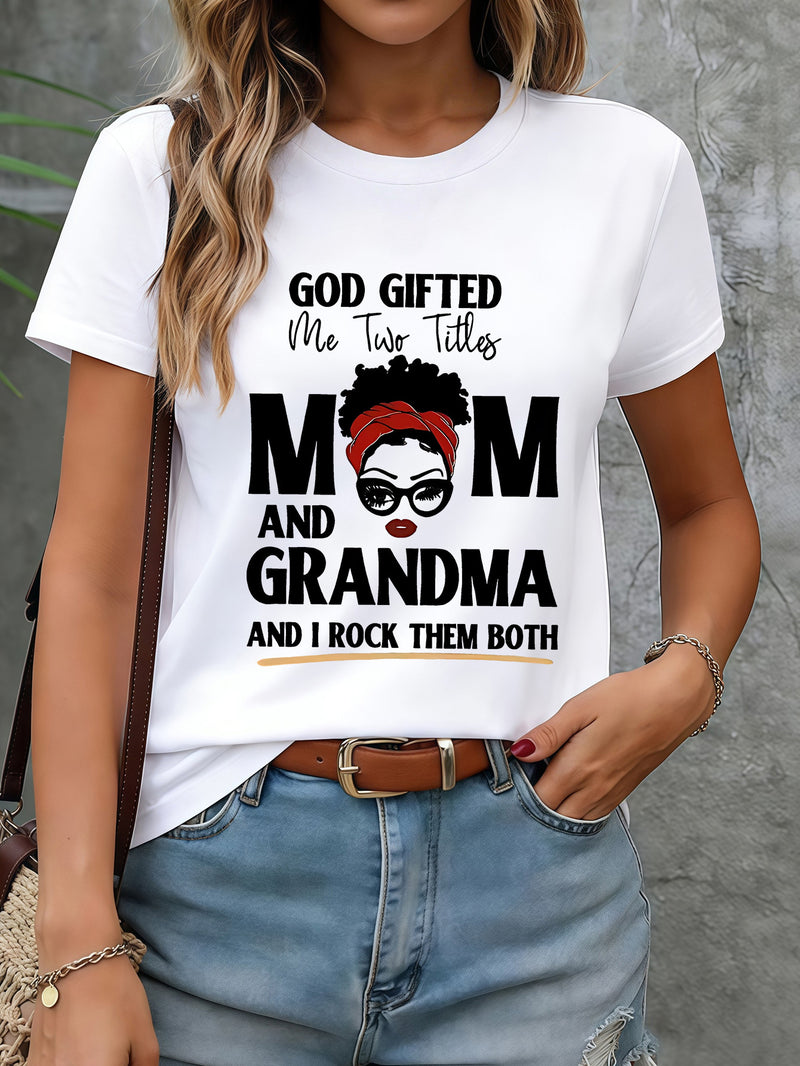 Women's T-shirt with a Printed Silhouette of a Woman.