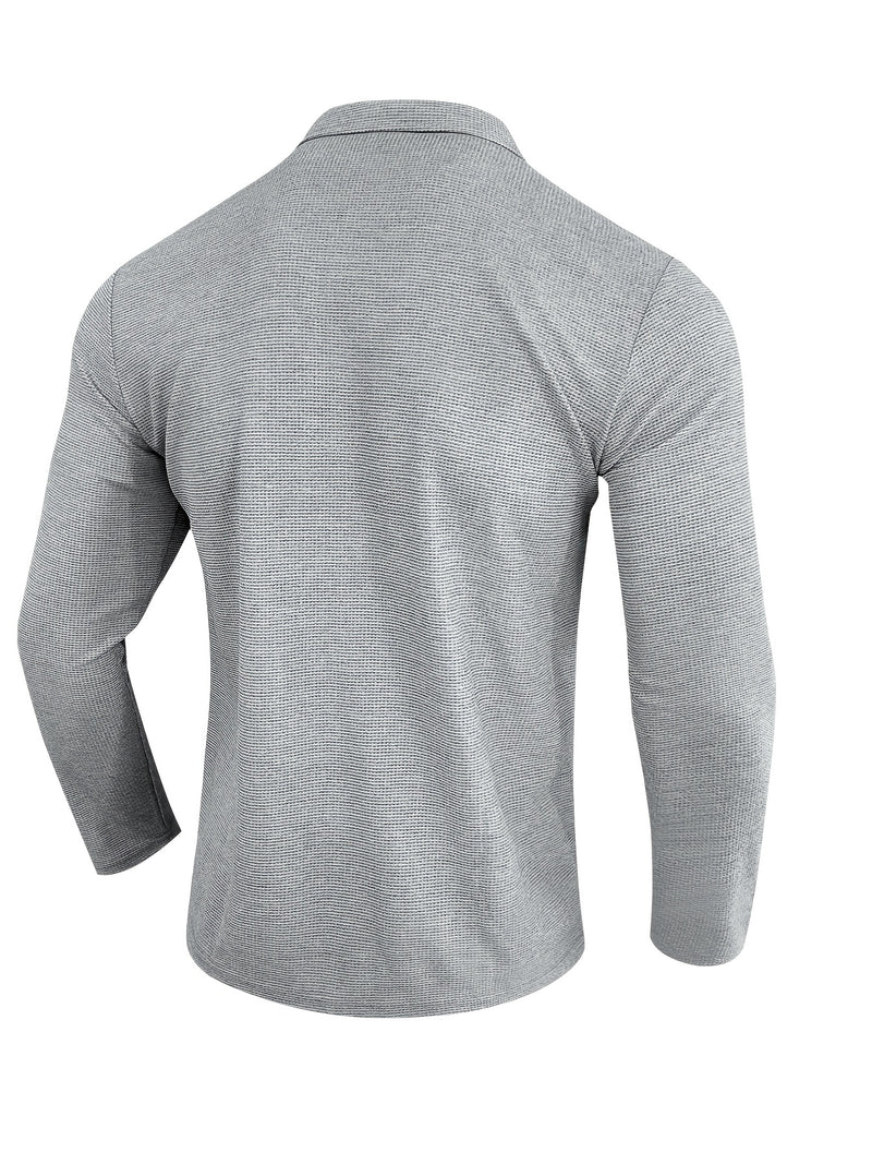 Trendy collar! Men's sports suit zipper design, preferred for daily outings.