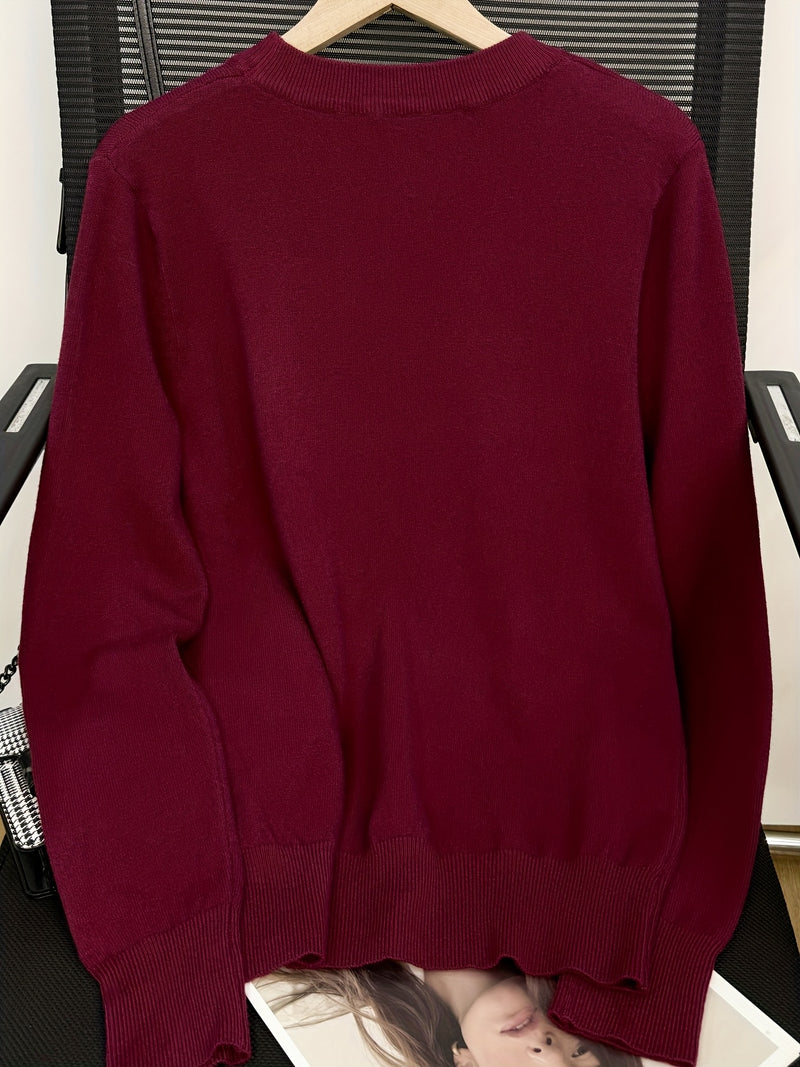 Women's Fashion Round Neck High-end Versatile Base Layer Top.