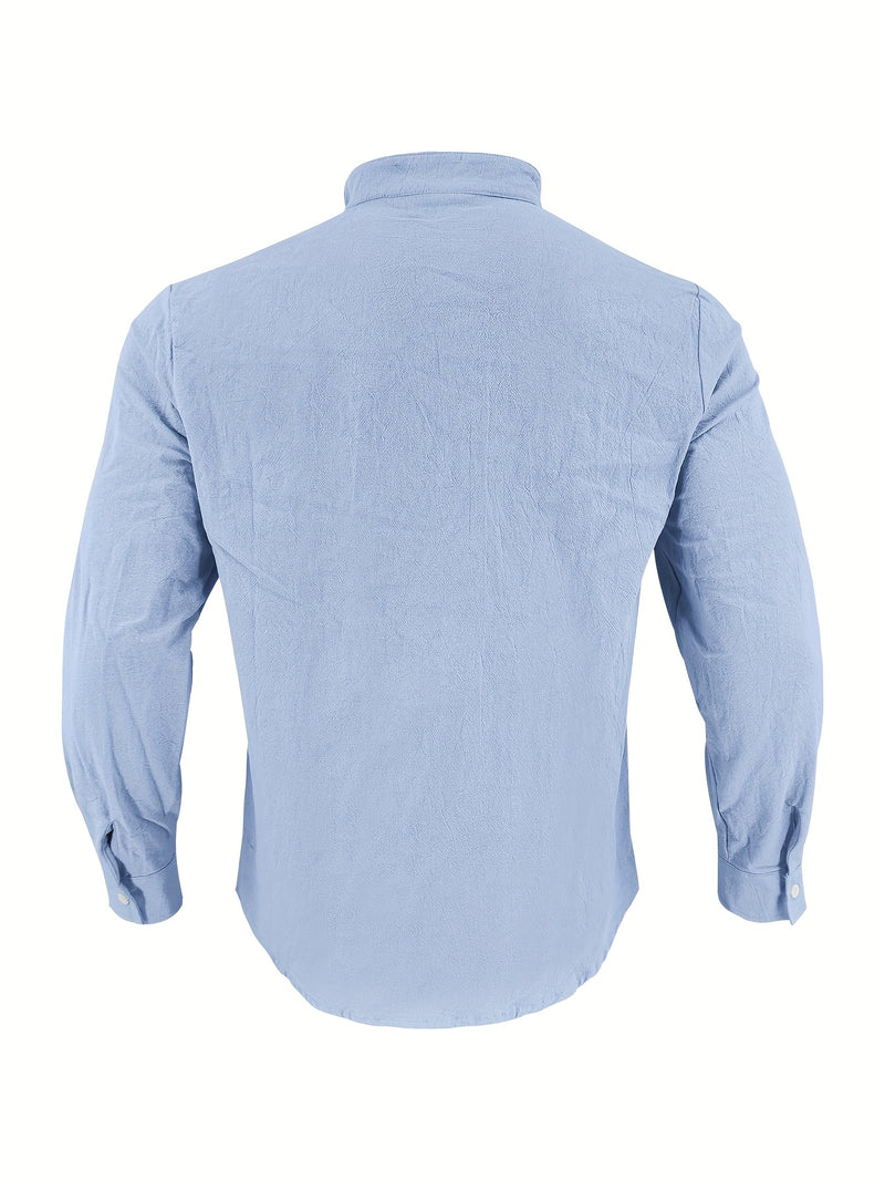 Men's Breathable Fabric Short-Sleeve V-Neck Oversized Casual T-Shirt.