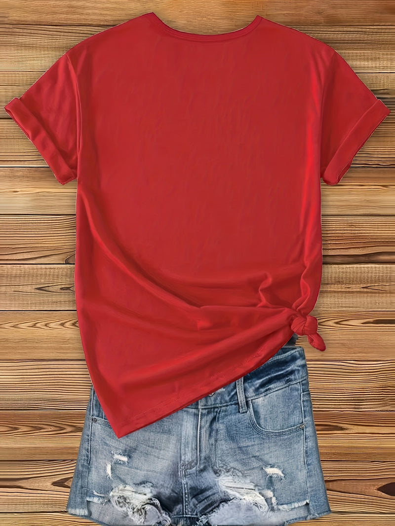 Women’s Home Casual Round Neck Short-Sleeved Top.