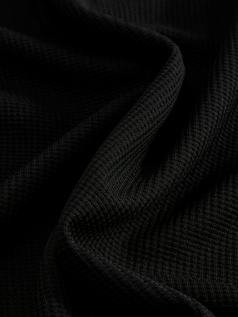 Men's Waffle 2pcs Hooded Sweatshirt Set Top Color Block.