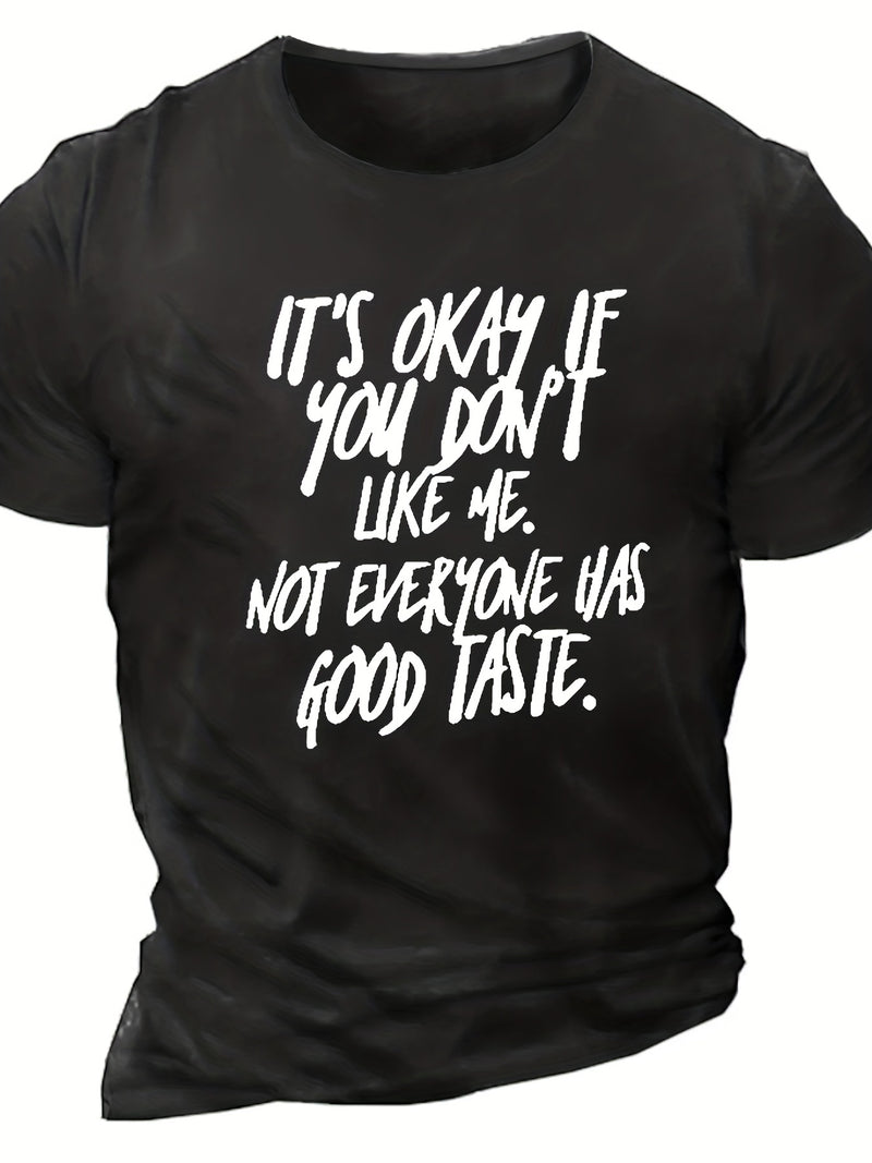 Men's Short-sleeved T-shirt Simple English.