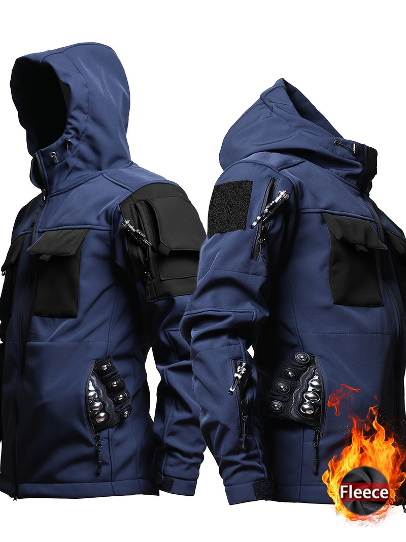 Autumn and Winter Men's  Fleece-Lined Two-Piece Set.