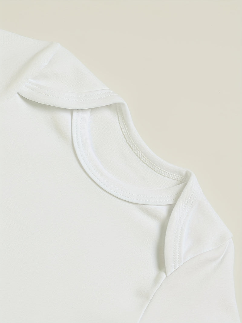 2pcs Baby Outfit, Twin Baby Outfit 01, 02 Number Print.