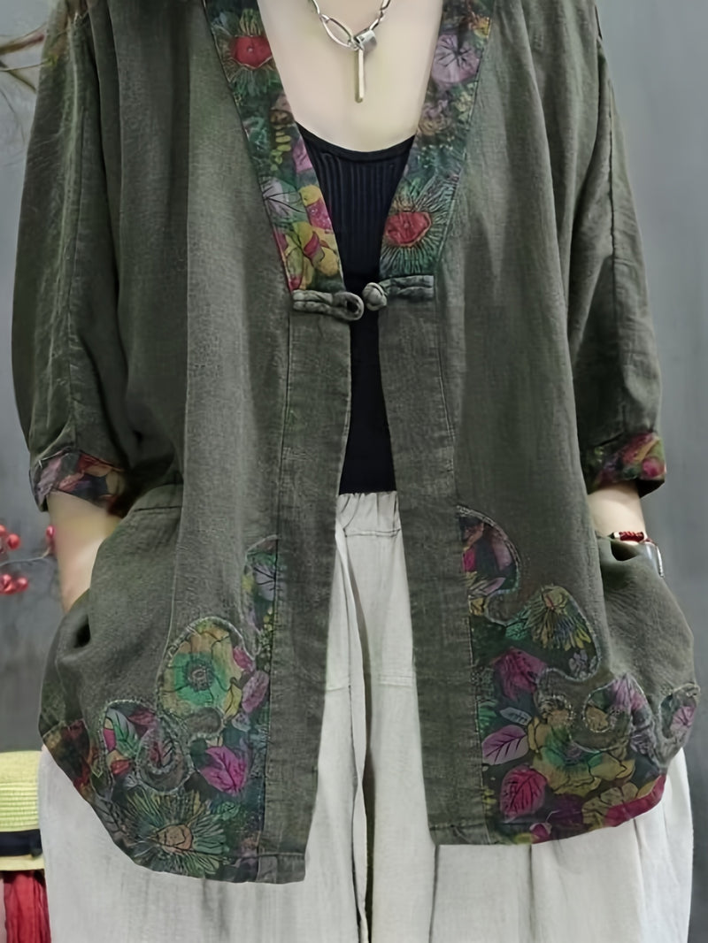 Women’s Spring And Summer Collection Vintage Style Button-Up.