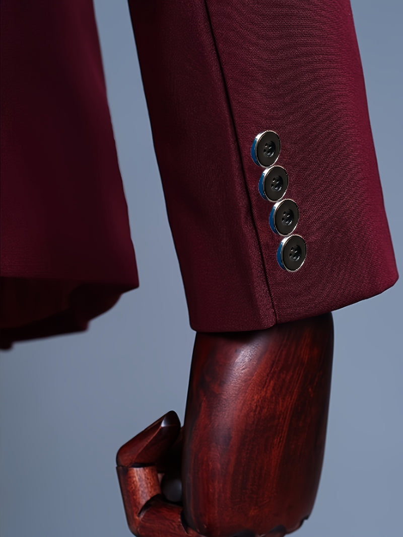 2pcs Classic Suit Set- Men's Formal Wear- High Quality, Comfortable Fit.