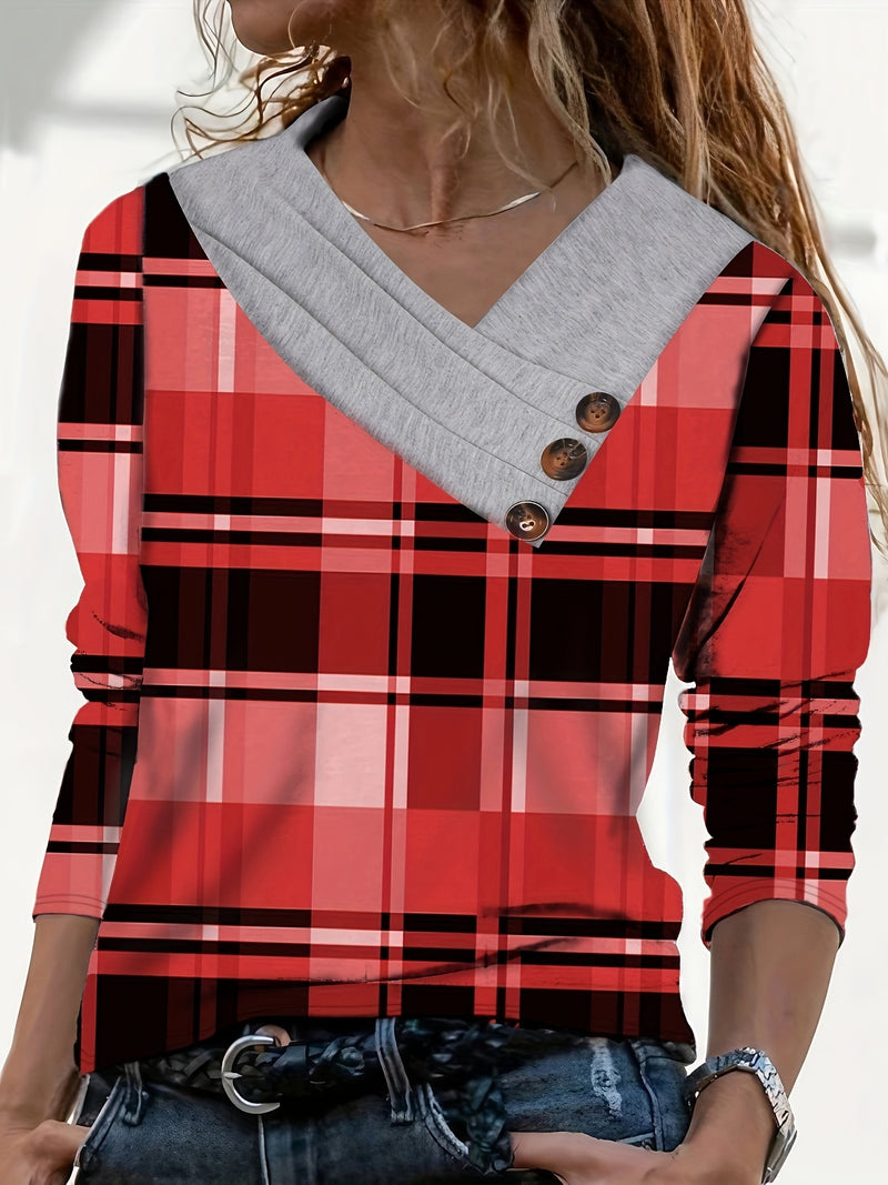 Women's Elegant Floral Print Long Sleeve.