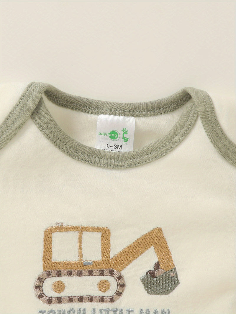 6pcs Set Newborn Infant Triangle Long-Sleeved Romper.
