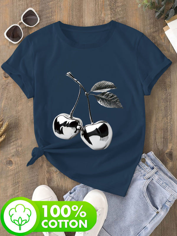 Women's Pure Cotton Fashion T-Shirt.