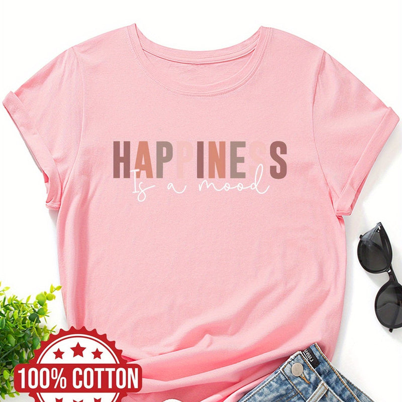 Women's Crew Neck T-Shirt Short-Sleeved.