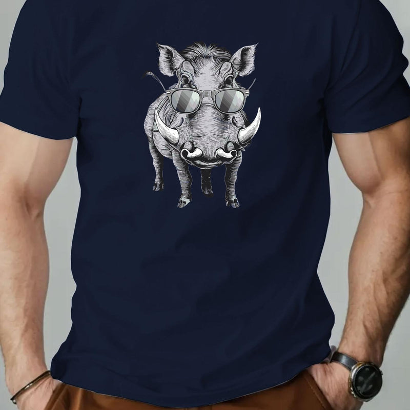Men's Fashion Casual Crew Neck Short T-Shirt.