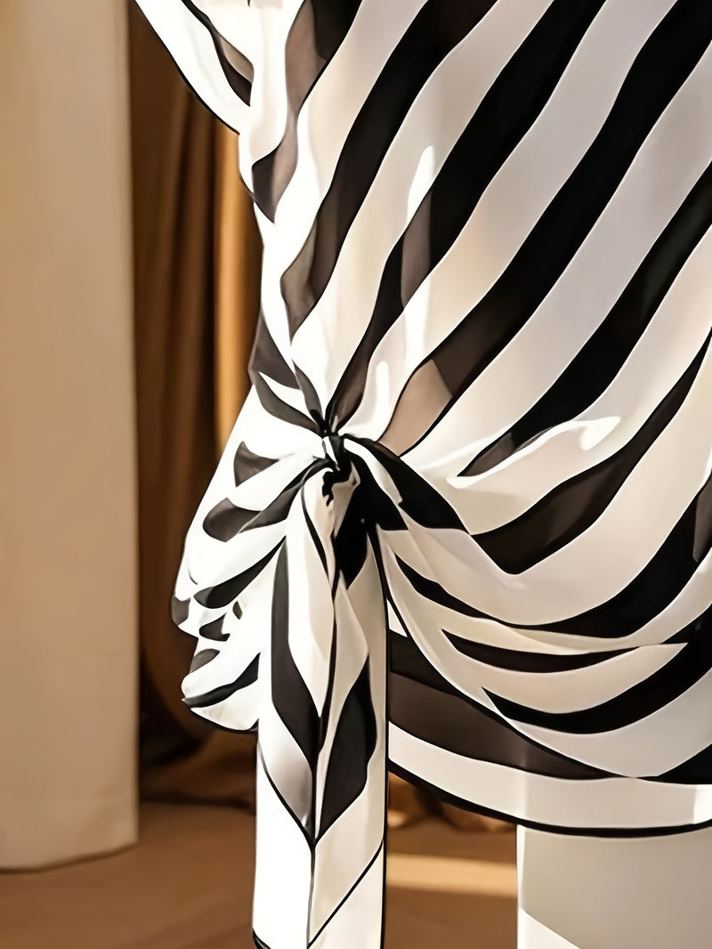 Women's Elegant French-Inspired Sleeveless Blouse.