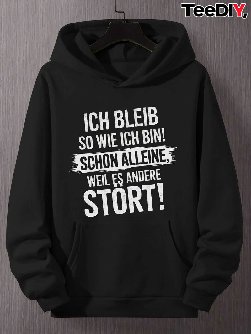 Men's German Quote Hooded Sweatshirt.