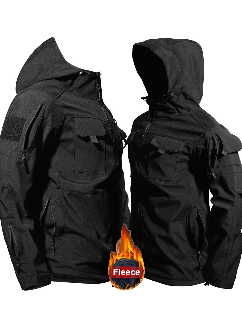 Autumn and Winter Men's  Fleece-Lined Two-Piece Set.