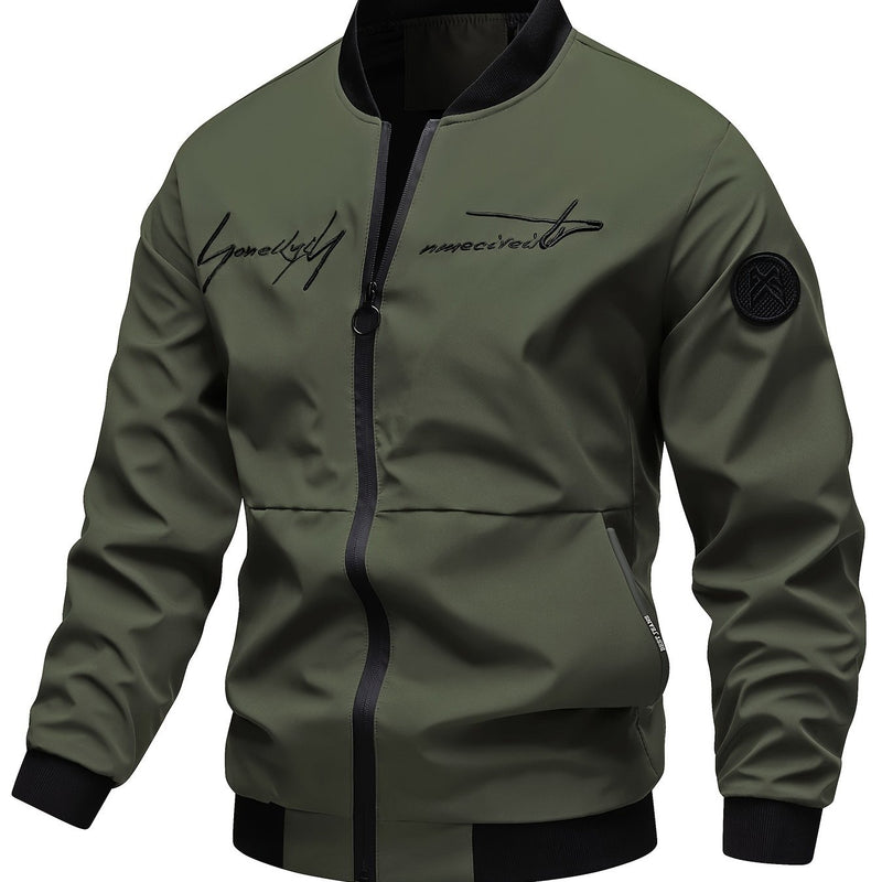 Men'S Casual Versatile Jacket for Young Adults, Stylish Baseball Coat.