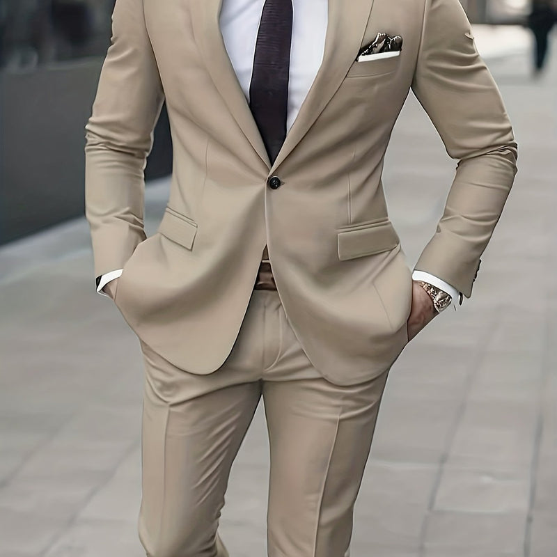 Men's 2pcs Suit, Consisting of a Blazer And Trousers.