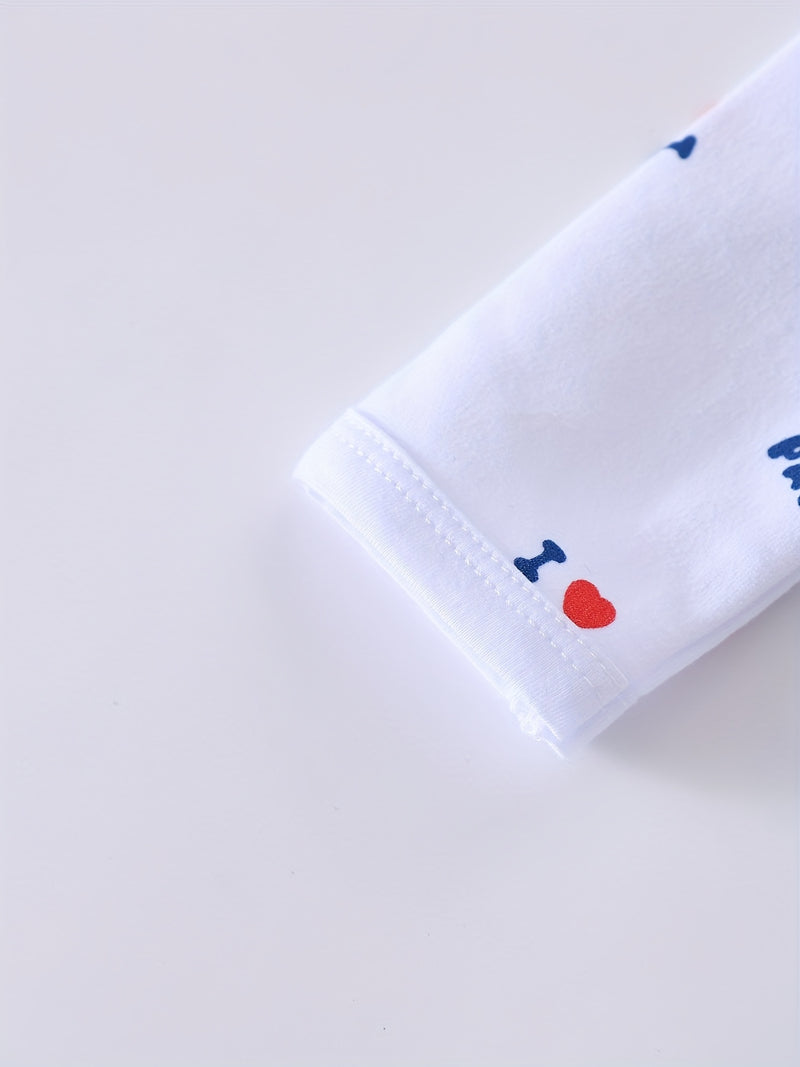 5pcs "I Love Papa and Mama" Embroidered Newborn Baby Clothes Set.