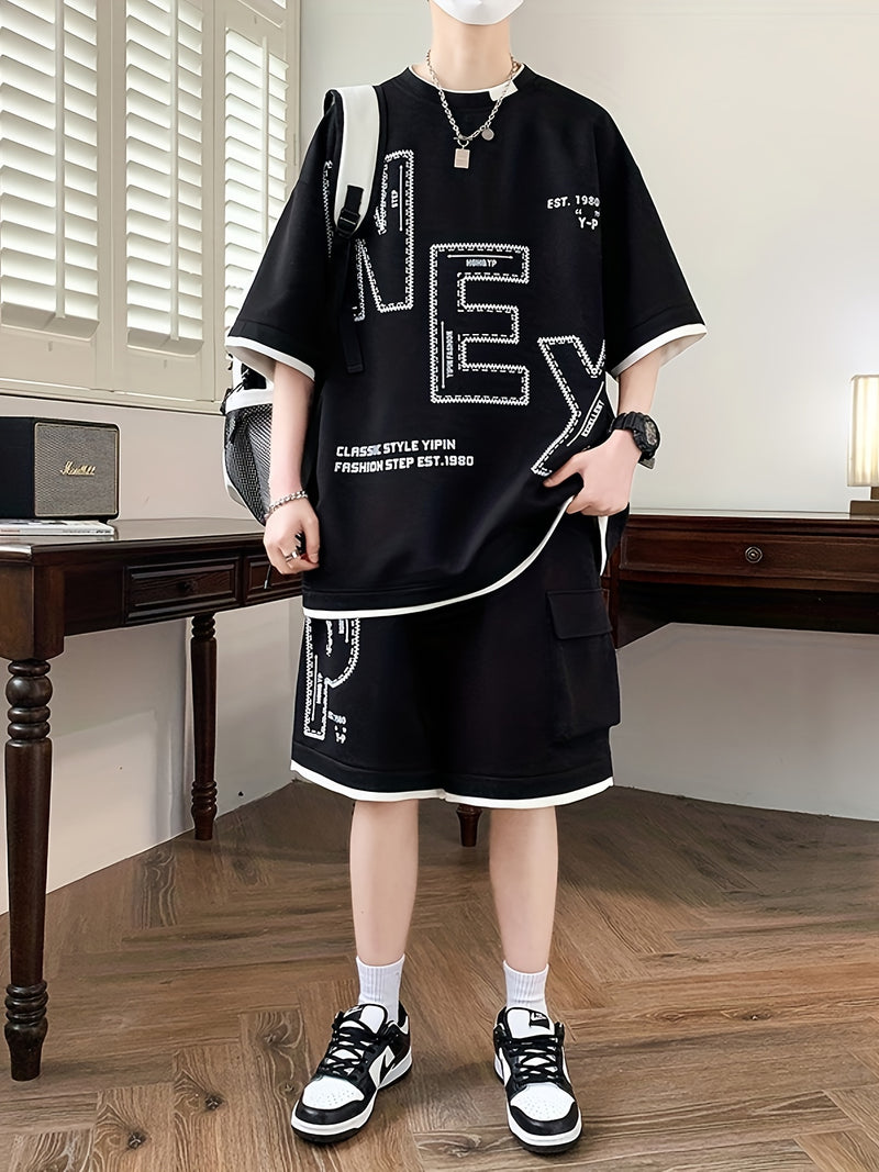 Sportswear Set, Youth Student Casual Two-Piece Outfit.