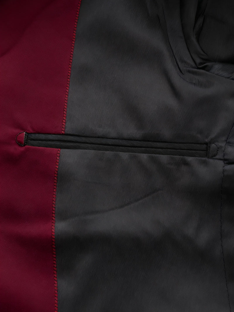 Men's 3pcs Suit Set: Jacket + Vest + Trousers.