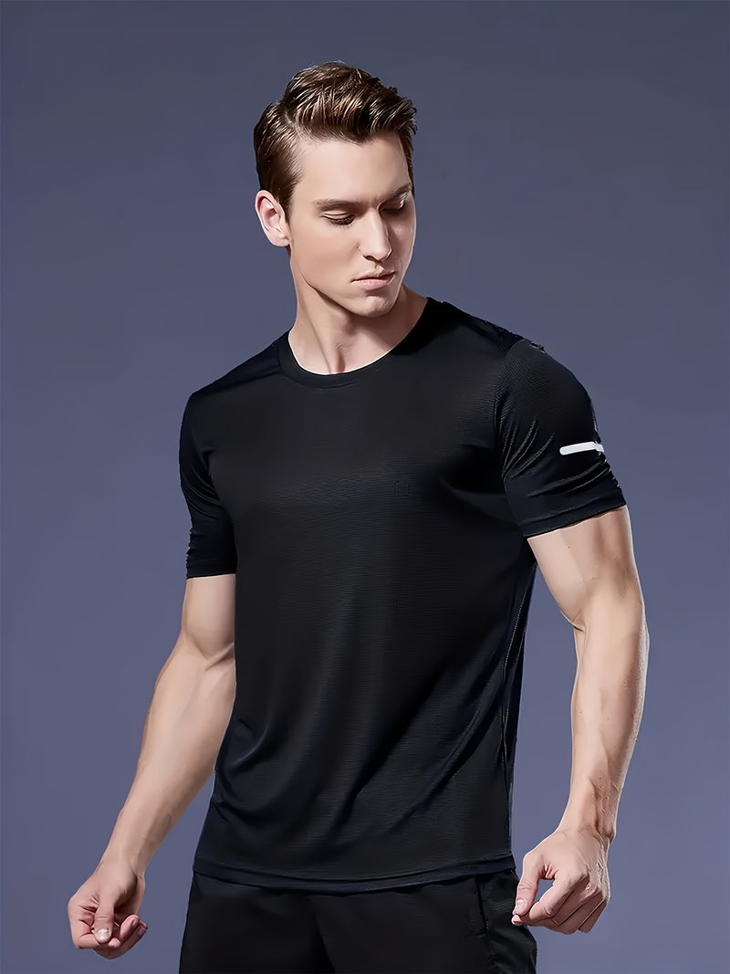 5pcs Men's Quick-Dry Sports T-Shirts.