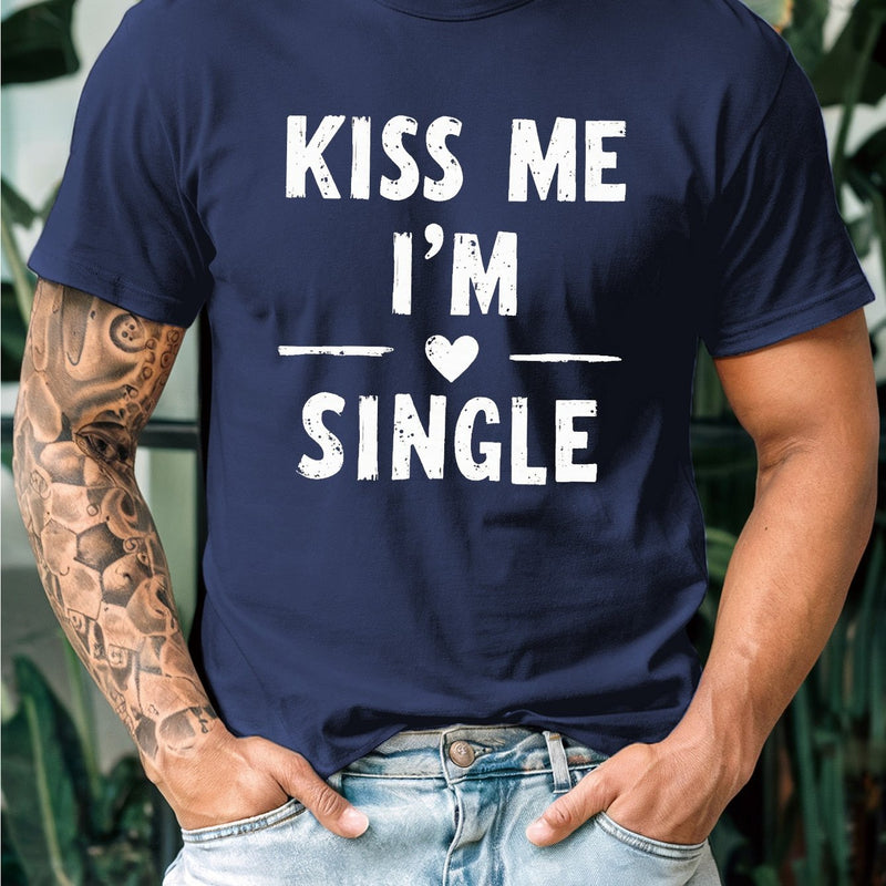 Men's Casual Short-sleeved Round Neck T-shirt.