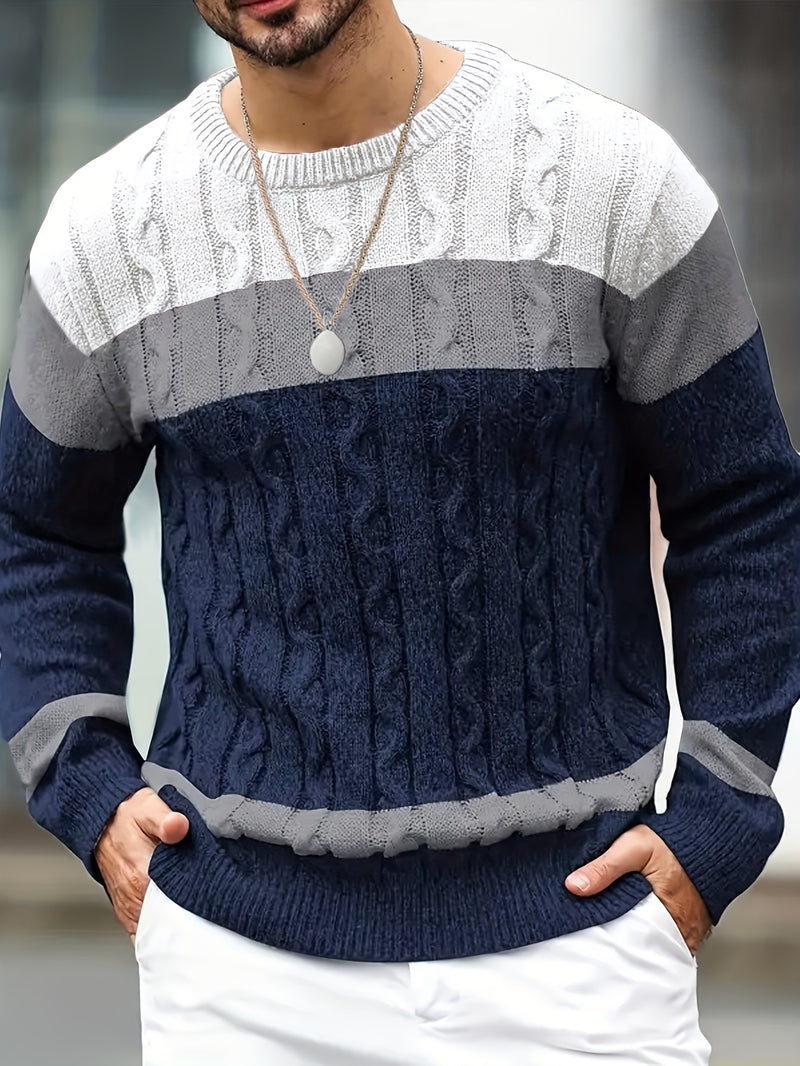 Men's Fashion Sweater New Arrival Casual Long Sleeve Knit Pullover.
