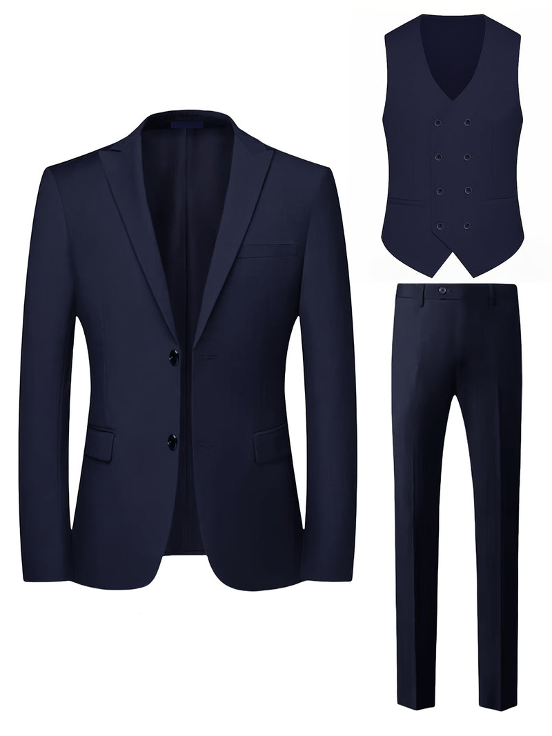 Men's Three-Piece Suit for Formal Occasions.