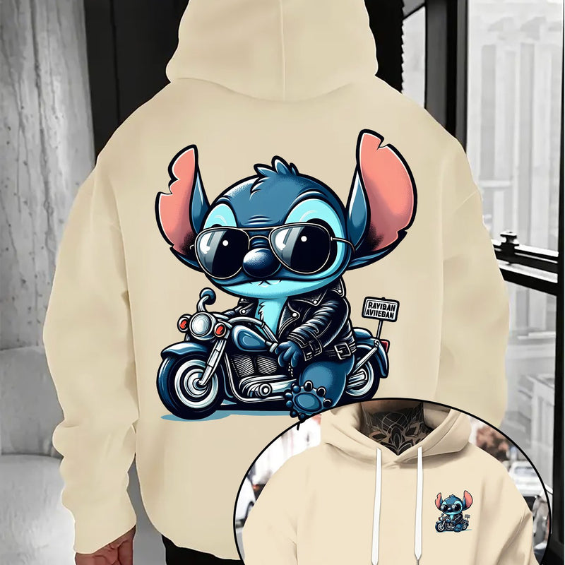 Disney Hoodie - Men's Stitch Driving Cartoon
