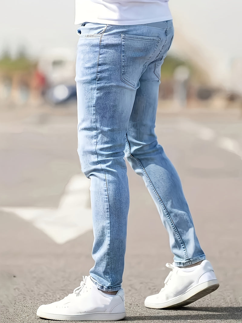 Men's Slim-Fit Stretch Jeans - Stretch Denim Pants.
