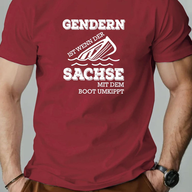 Men's Gender Slogan Graphic Summer Casual Short-Sleeve T-Shirt.