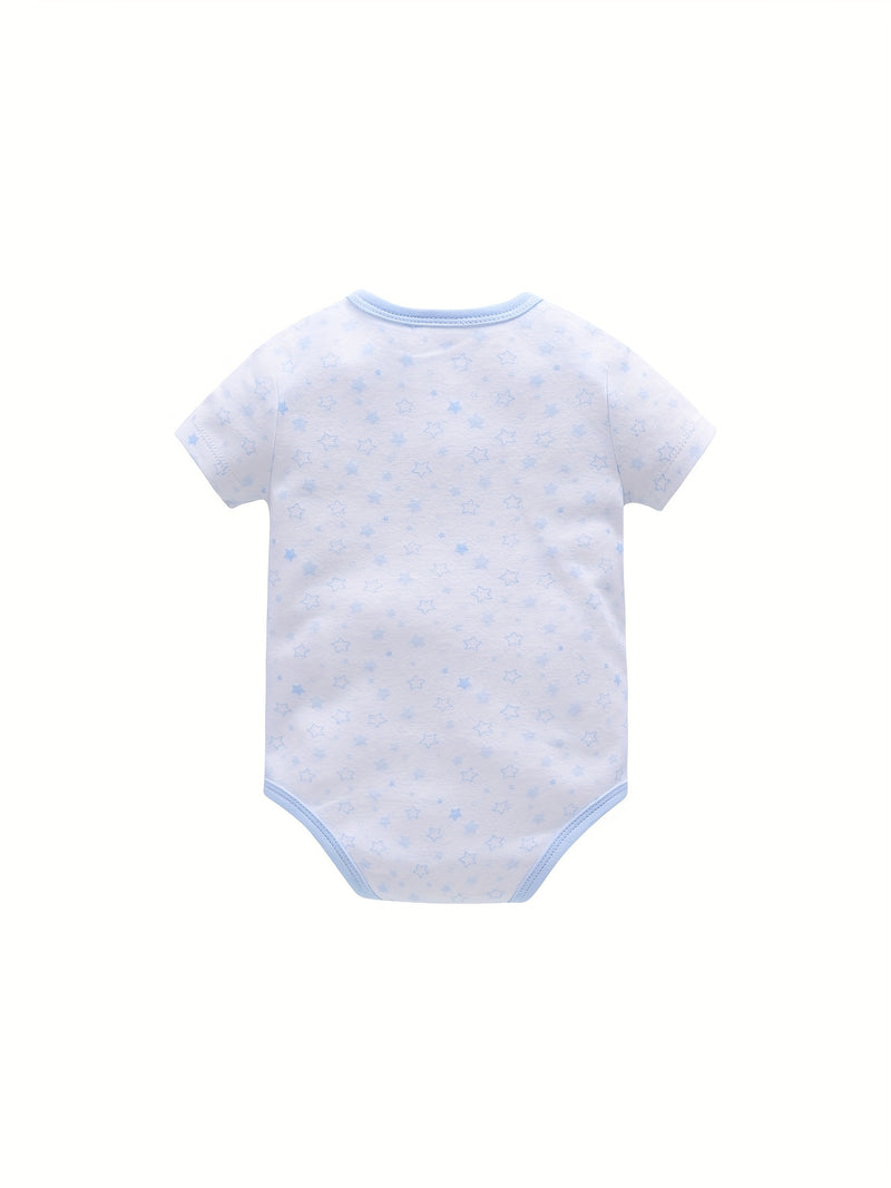 6pcs Newborn Baby Short-Sleeve Onesies.