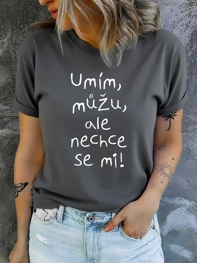 Women's T-Shirt with Short Sleeves.