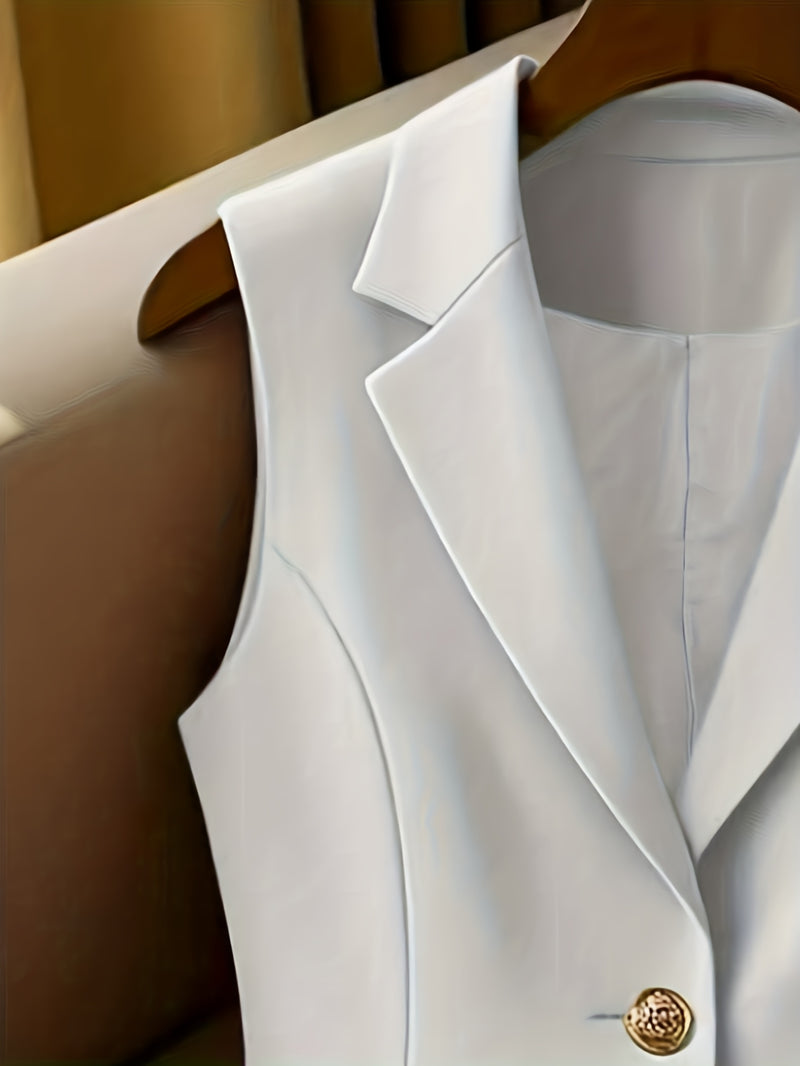 Ladies New Spring, Autumn And Winter Business Elegant Lapel Suit Vest.