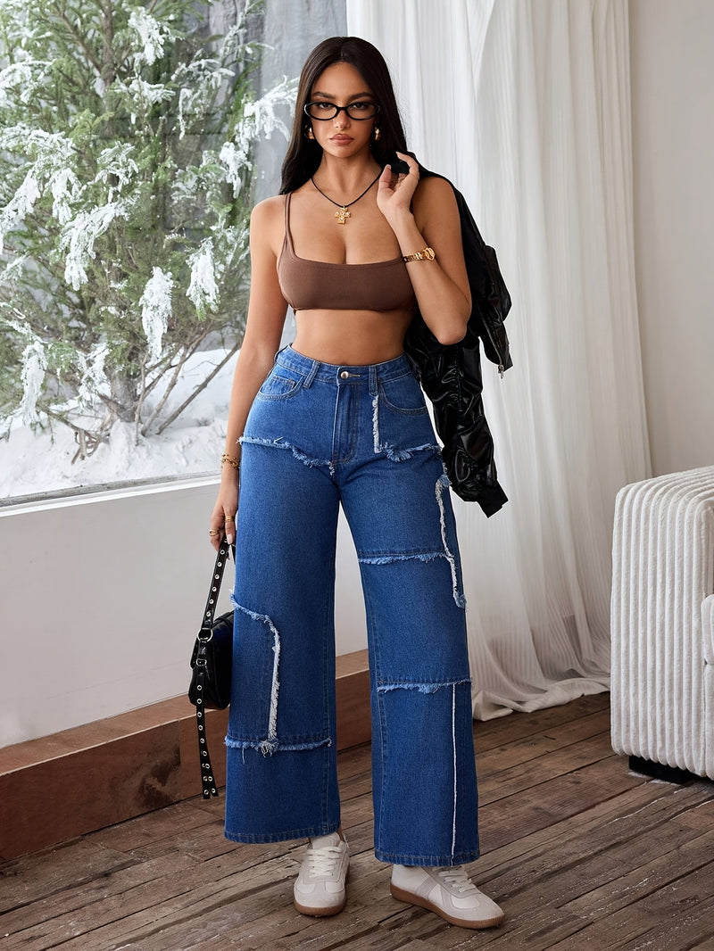 Women's Straight-Leg Wide-Leg Jeans.