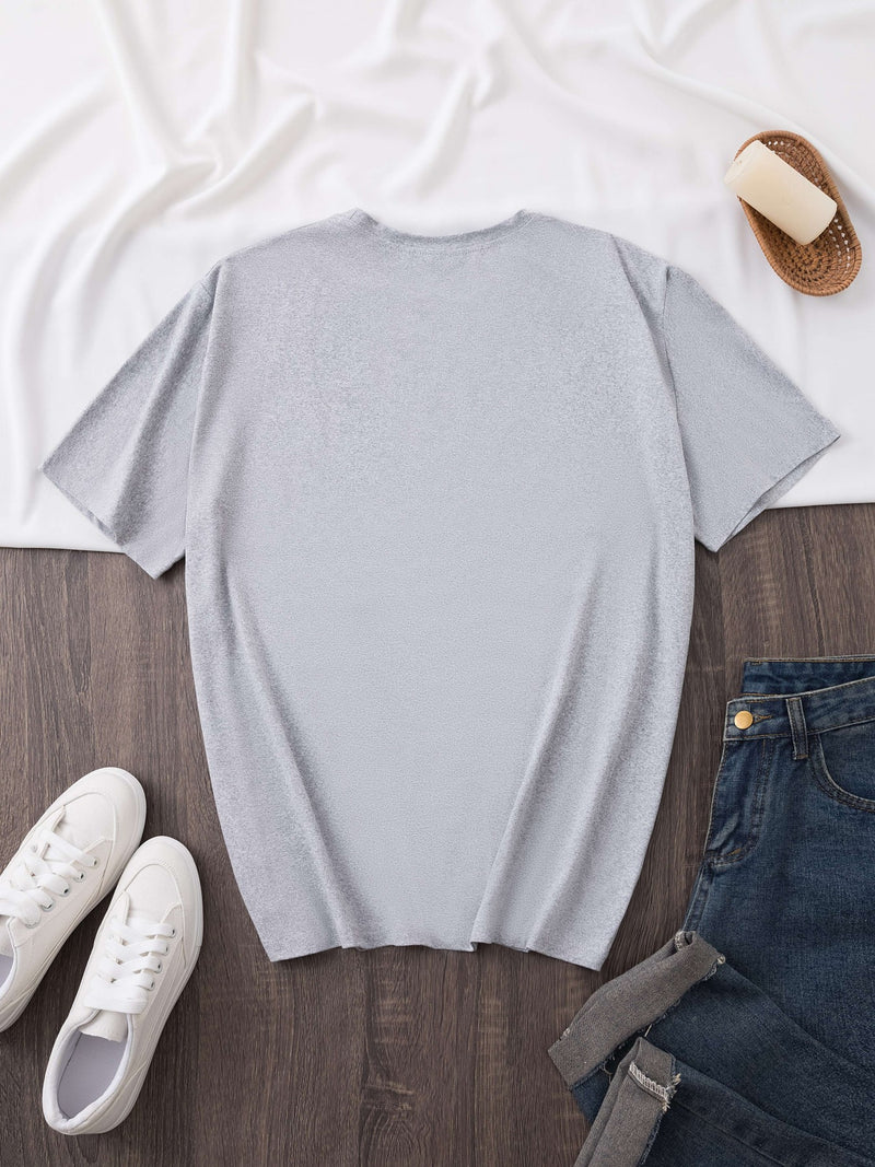 Women's T-shirt with a Printed Silhouette of a Woman.