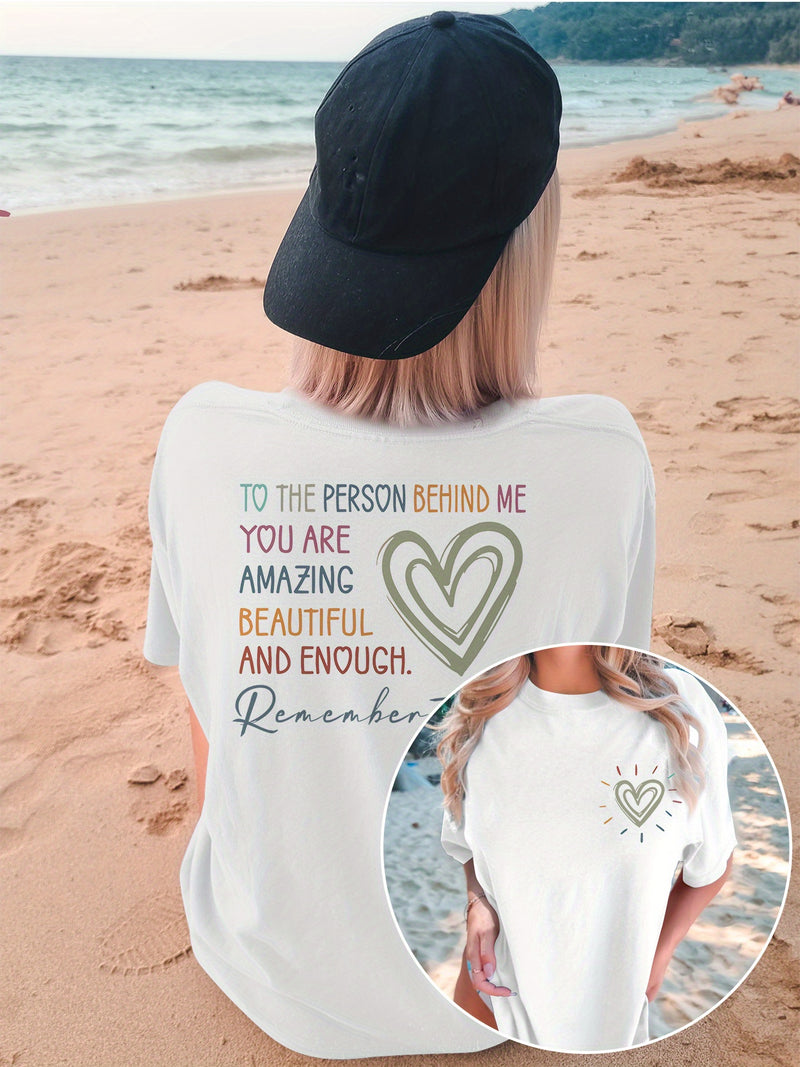 Women’s Graphic Print T-shirt, Short Sleeve Crew Neck Casual.