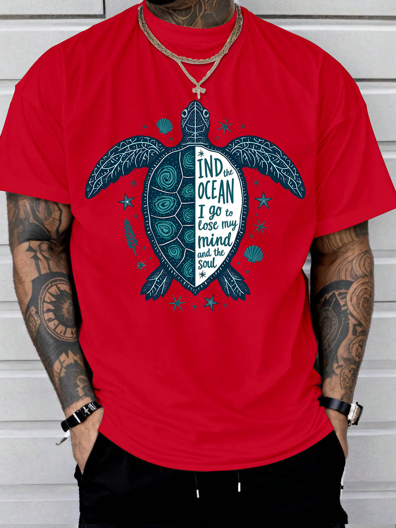 Men's Fashion Short Sleeve Print T-Shirt.