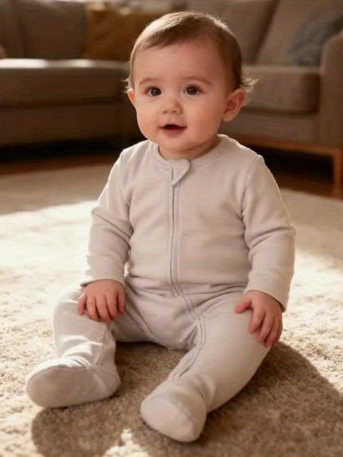 2pcs Boys' Long Sleeve and Leg Bodysuits.