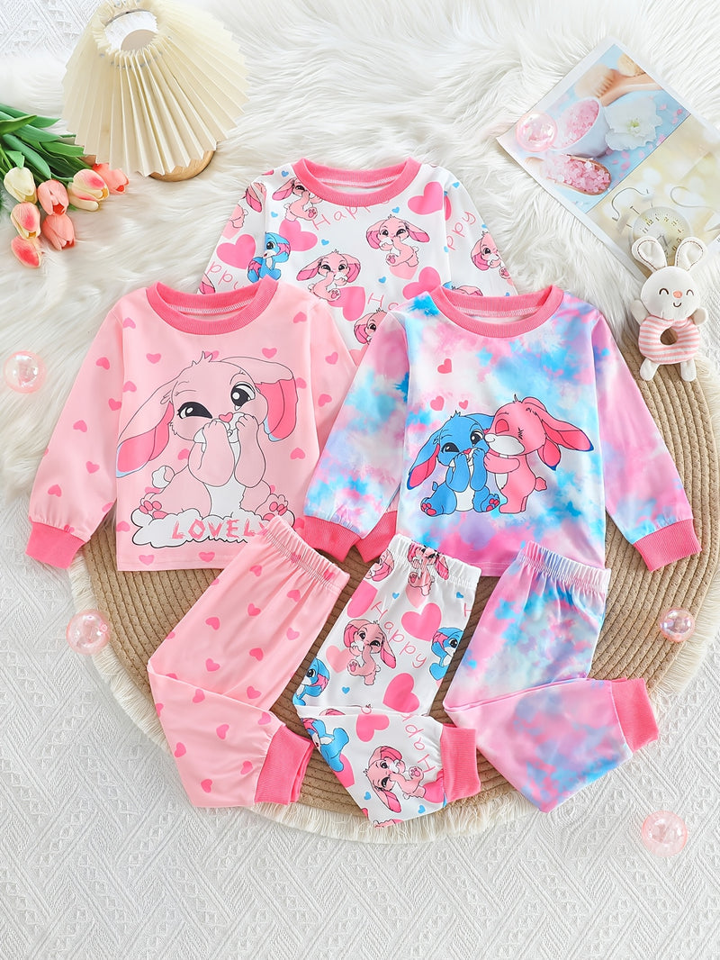 Three Sets of 6pcs Pajama and Loungewear Sets, Bestselling Girls.