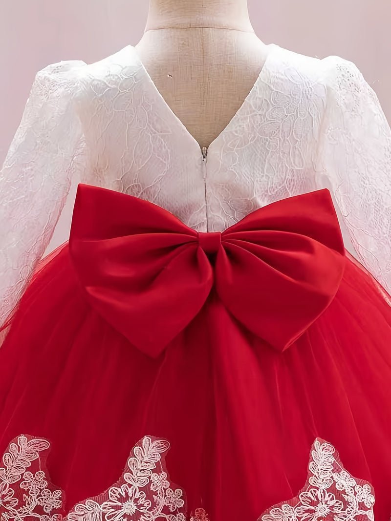 New Bow Children's Dress, Infant & Toddler Christening Gown.