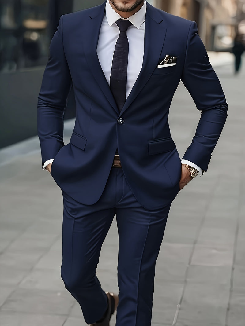 Men's 2pcs Suit, Consisting of a Blazer And Trousers.