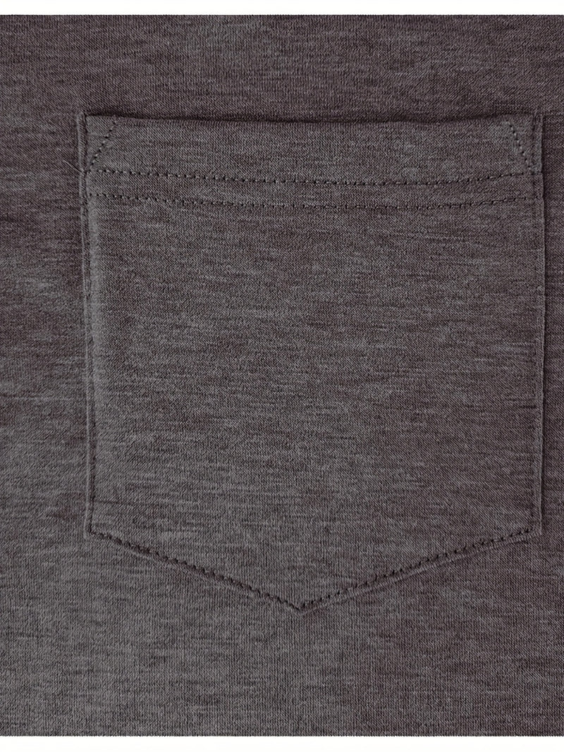 Men's Plaid Collar Pocket T-shirt.