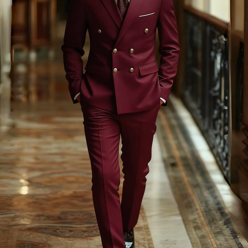 Men's 2pcs Suit Set, Jacket + Trousers - Stylish and High-Quality.