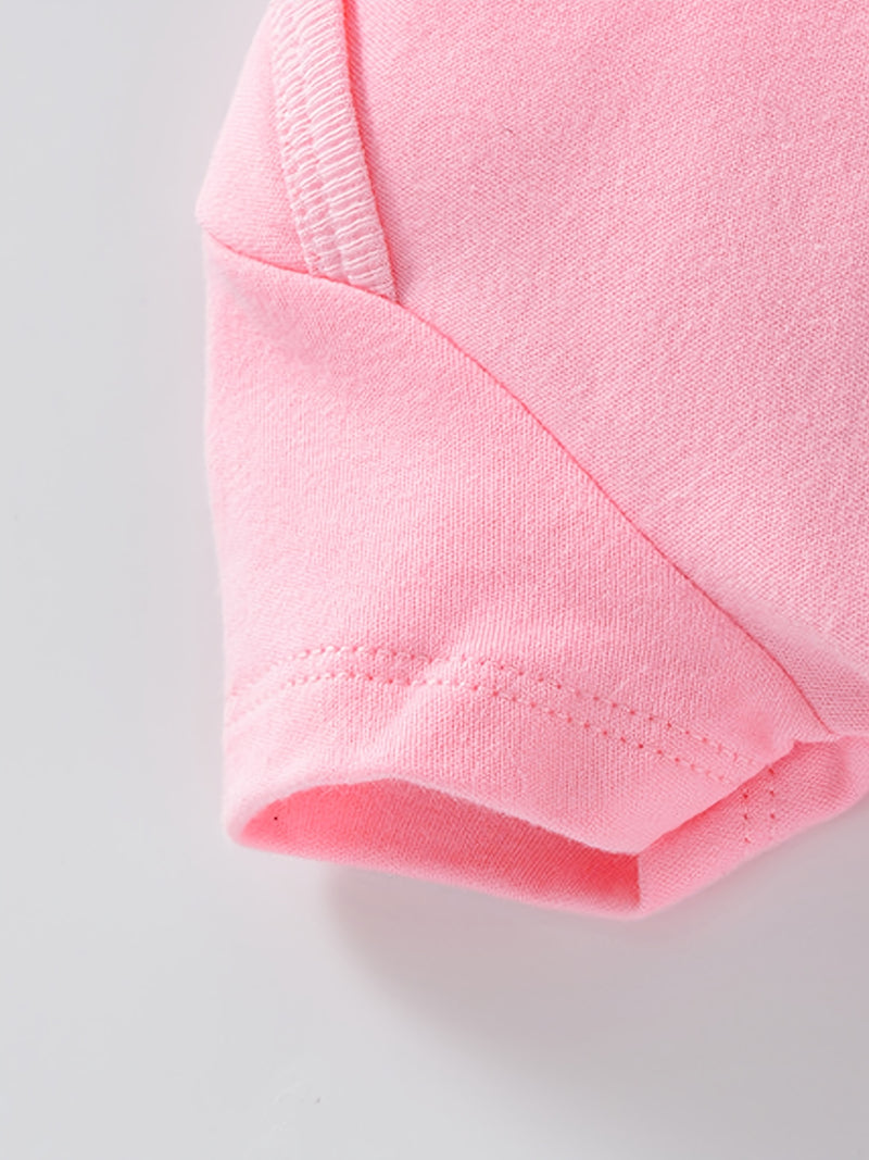 Newborn Baby Romper Short Sleeve Funny Cute Print.