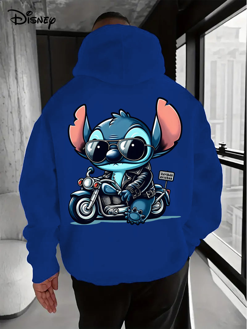 Disney Hoodie - Men's Stitch Driving Cartoon